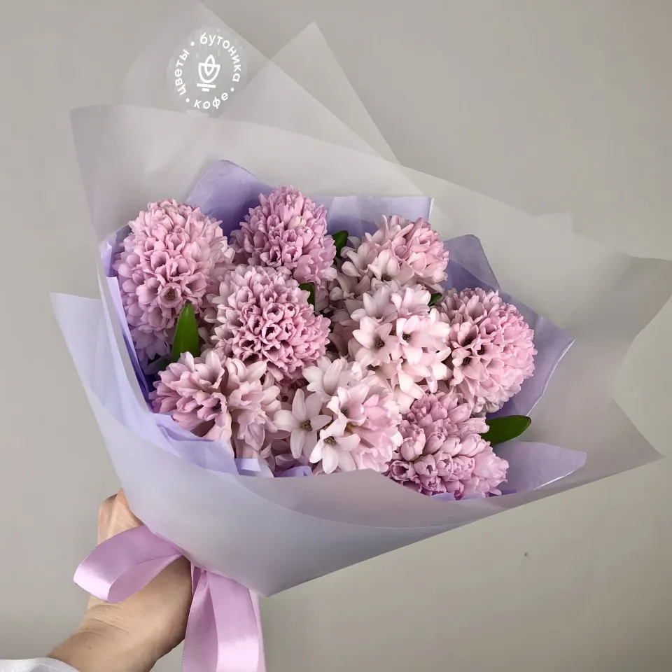 Монобукет из розовых гиацинтов