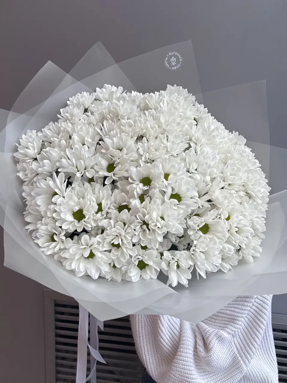 Монобукет из ромашковой  хризантемы